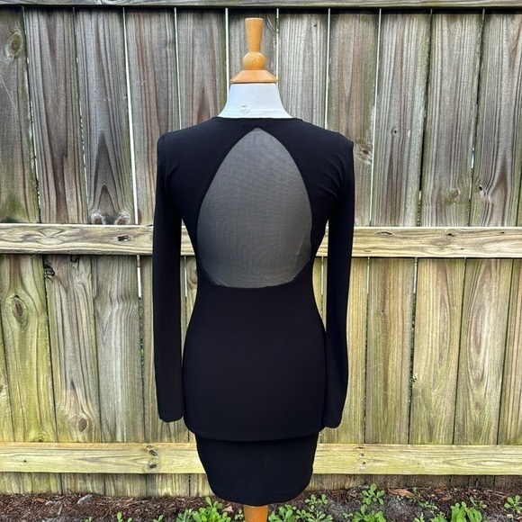 Alice + Olivia mesh back bodycon dress, long sleeve, size small - Picture 3 of 5